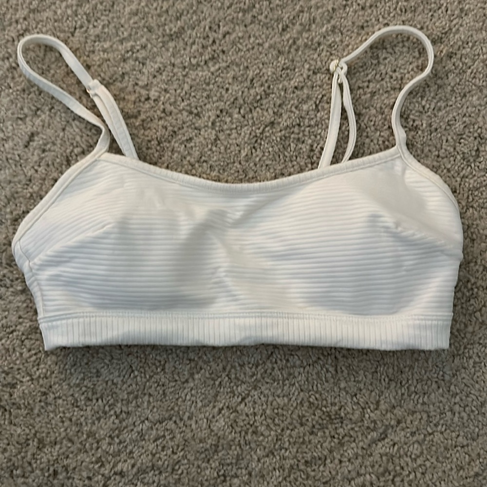 White bikini top w/ adjustable straps